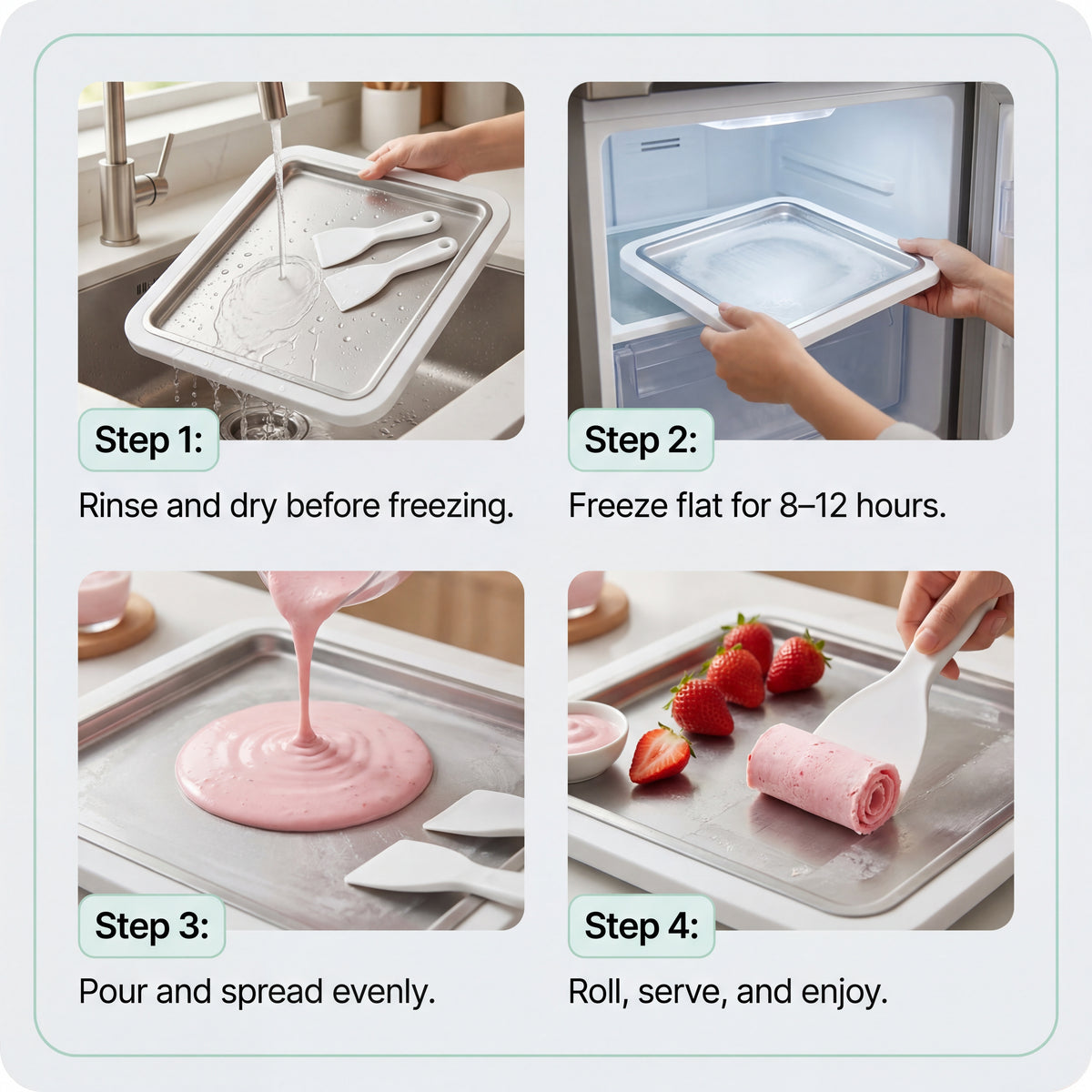 Neatly™ Rolled Ice Cream Plate